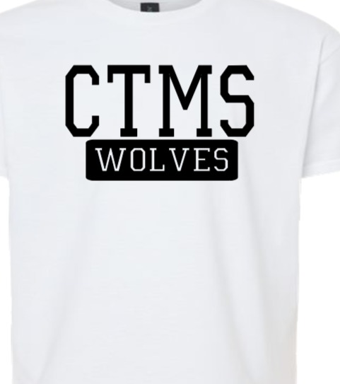 CTMS Wolves - CTMS Spirit Wear Cotton T-shirt - Youth Unisex