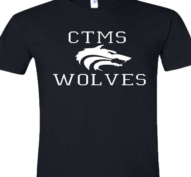 CTMS Wolves with Wolf - CTMS Spirit Wear Cotton T shirt - Youth Unisex