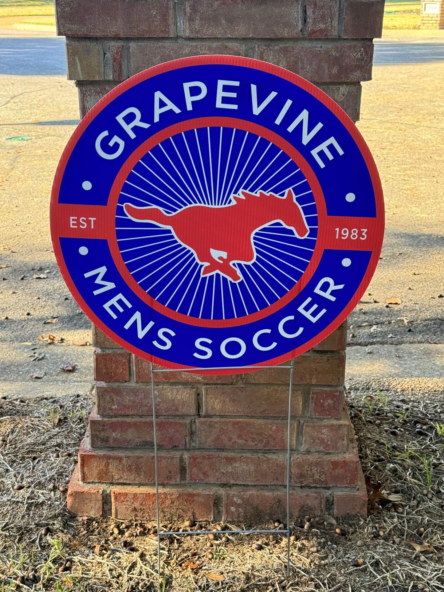 Grapevine Men's Soccer Yard Sign