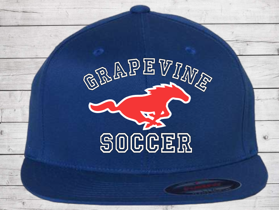 Grapevine Soccer Men's Royal Blue Pro-Baseball On Field Cap - Flexfit