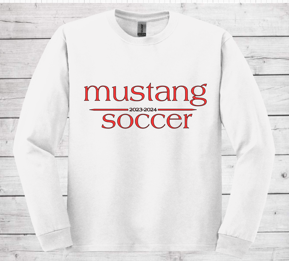 Mustang Soccer 2023-2024 - Cotton Long Sleeve Shirt (Unisex)