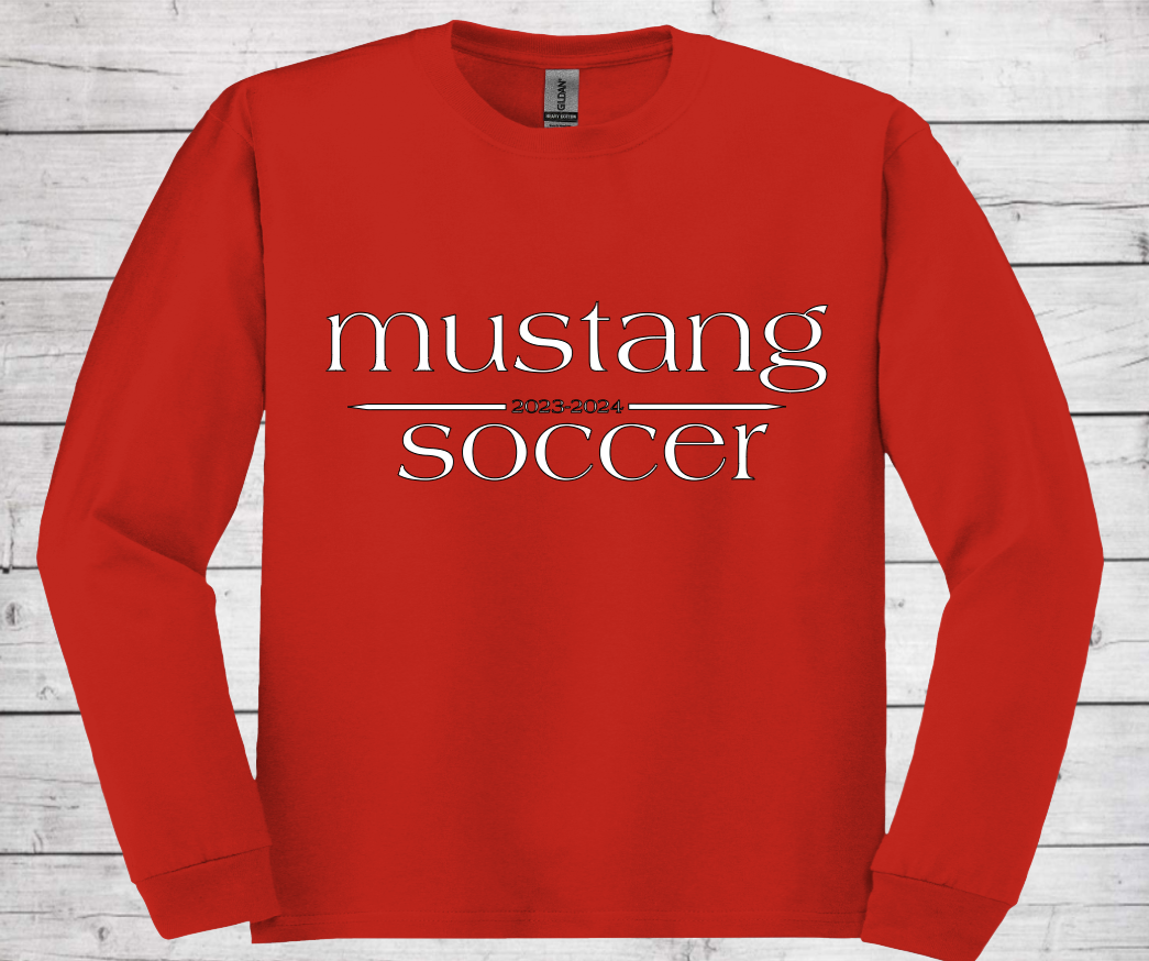 Mustang Soccer 2023-2024 - Cotton Long Sleeve Shirt (Unisex)
