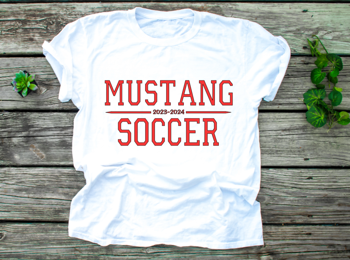 Mustang Soccer 2023-2024 Style #2 - Cotton T-Shirt (Unisex)