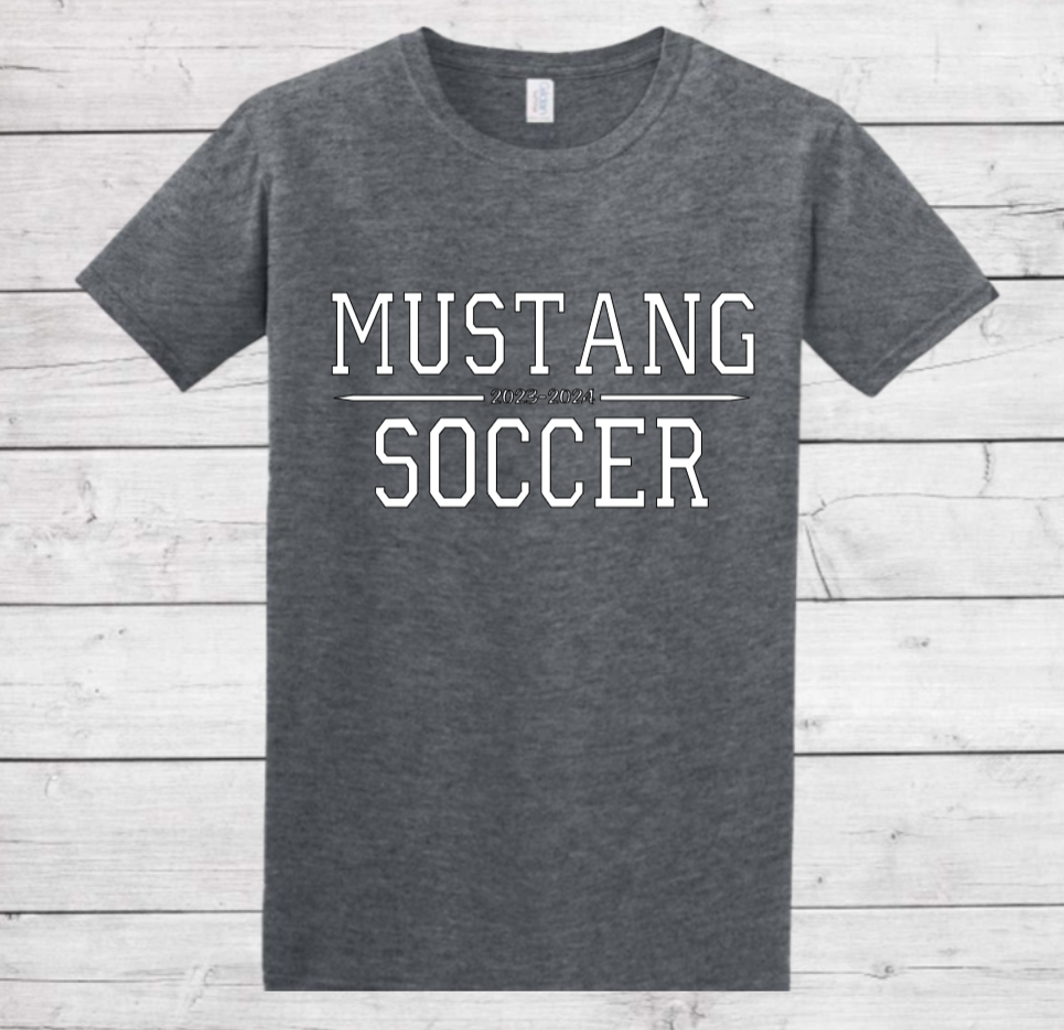 Mustang Soccer 2023-2024 Style #2 - Cotton T-Shirt (Unisex)