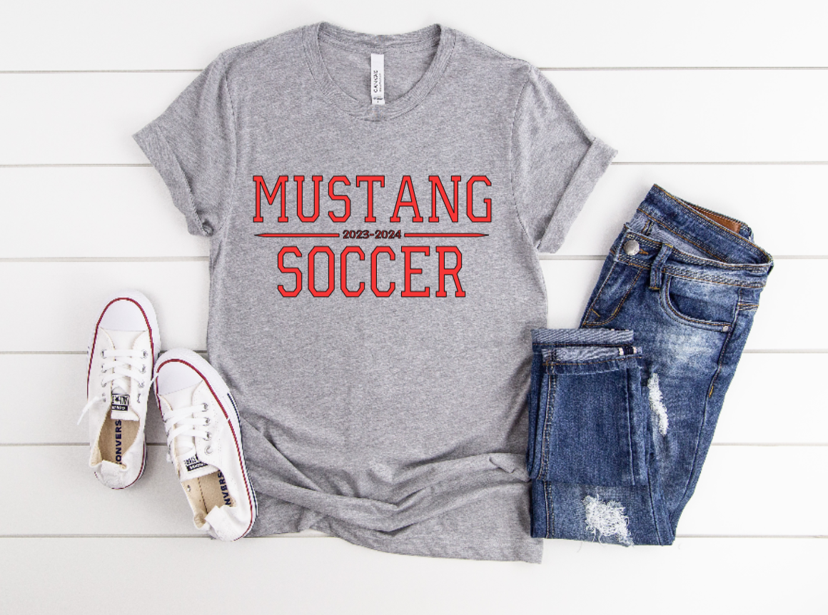 Mustang Soccer 2023-2024 Style #2 - Cotton T-Shirt (Unisex)