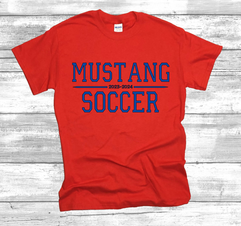 Mustang Soccer 2023-2024 Style #2 - Cotton T-Shirt (Unisex)