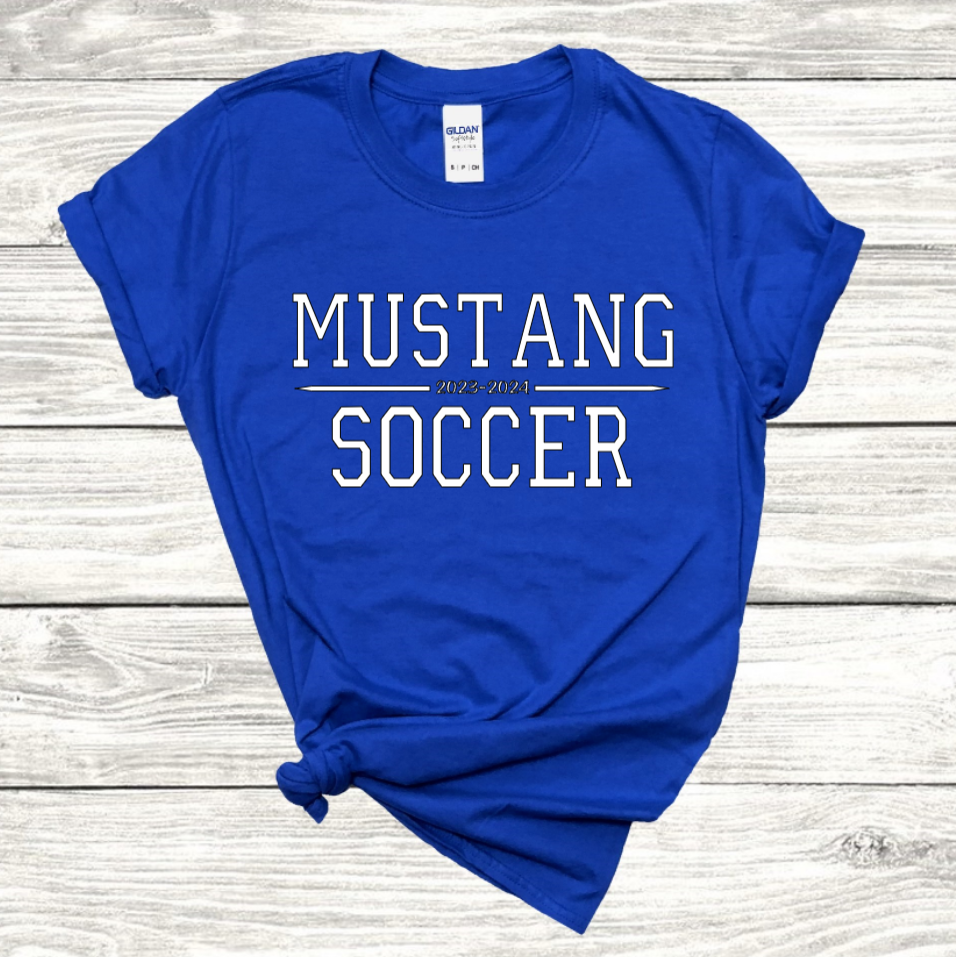 Mustang Soccer 2023-2024 Style #2 - Cotton T-Shirt (Unisex)