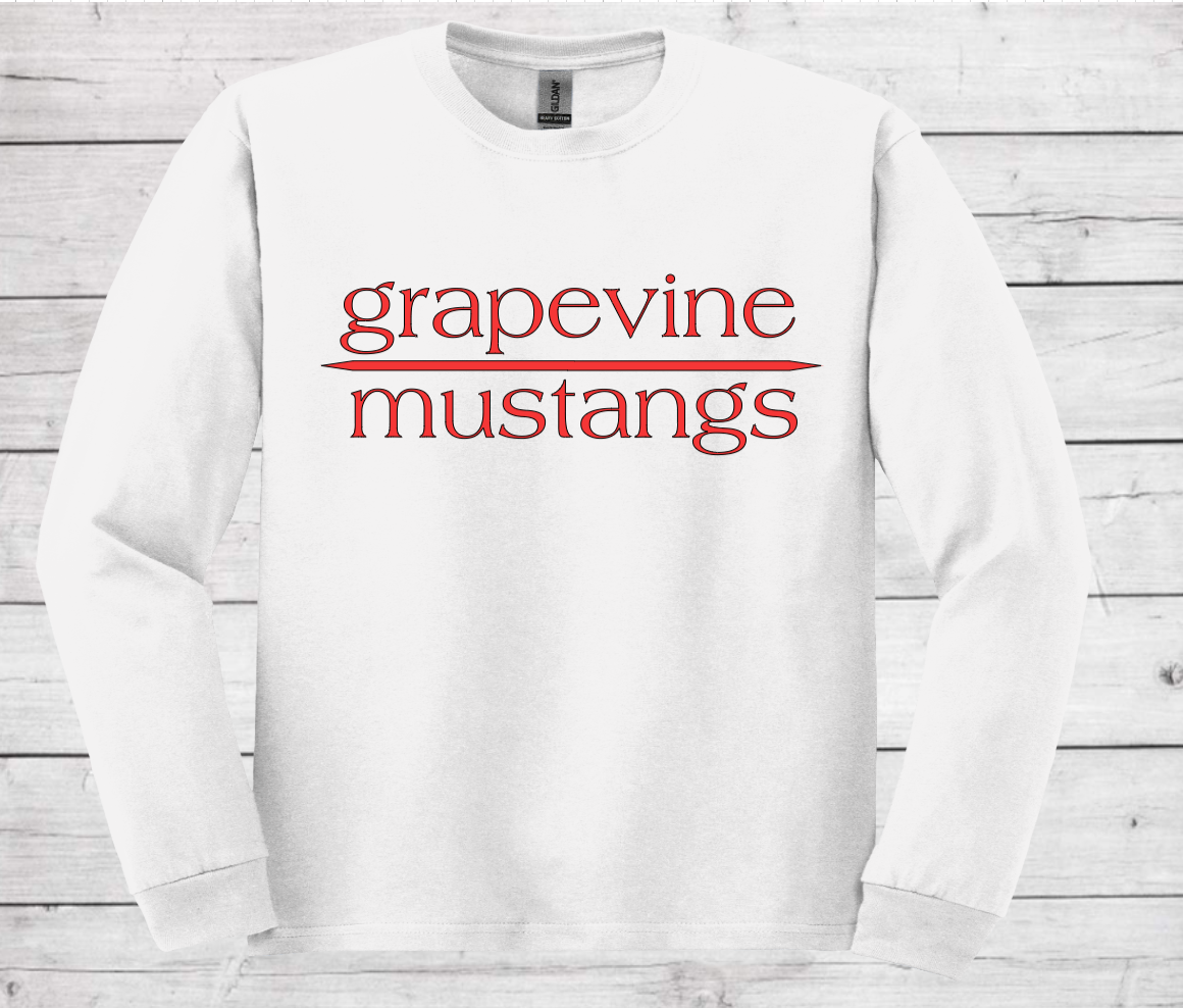 Grapevine Mustangs - Dri-Power Long Sleeve Shirt (Unisex)
