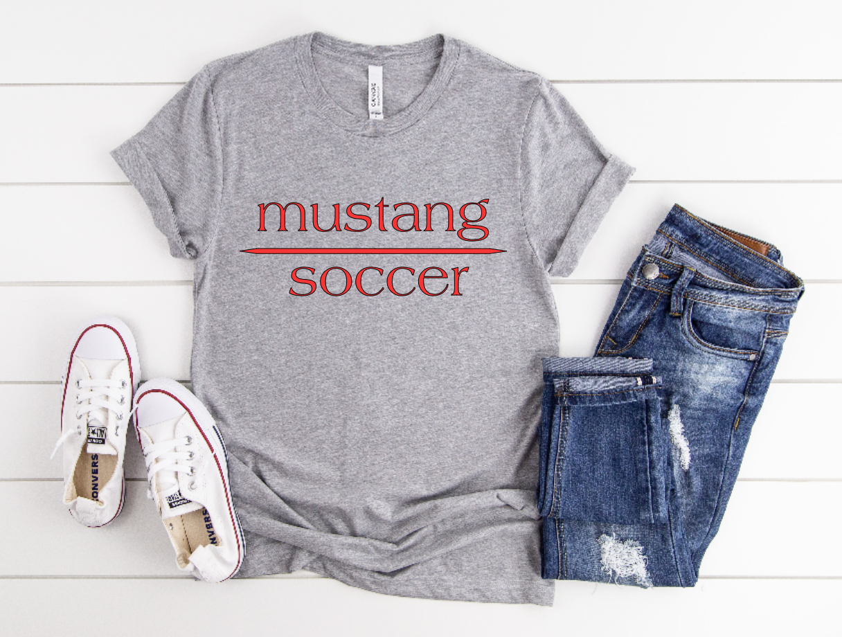 Mustang Soccer with No Date - Dri-Power Performance Shirt (Unisex)