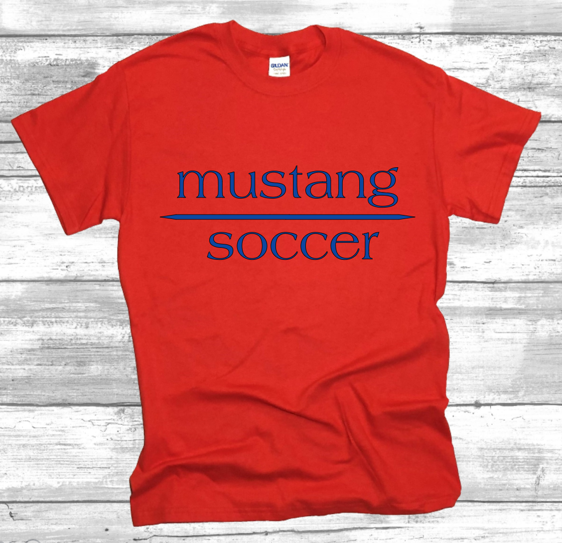 Mustang Soccer with No Date - Dri-Power Performance Shirt (Unisex)