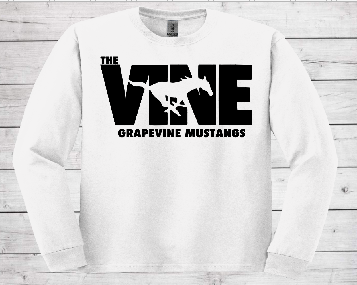 The Vine Grapevine Mustangs - Dri-Power Performance Long Sleeve Shirt (Unisex)