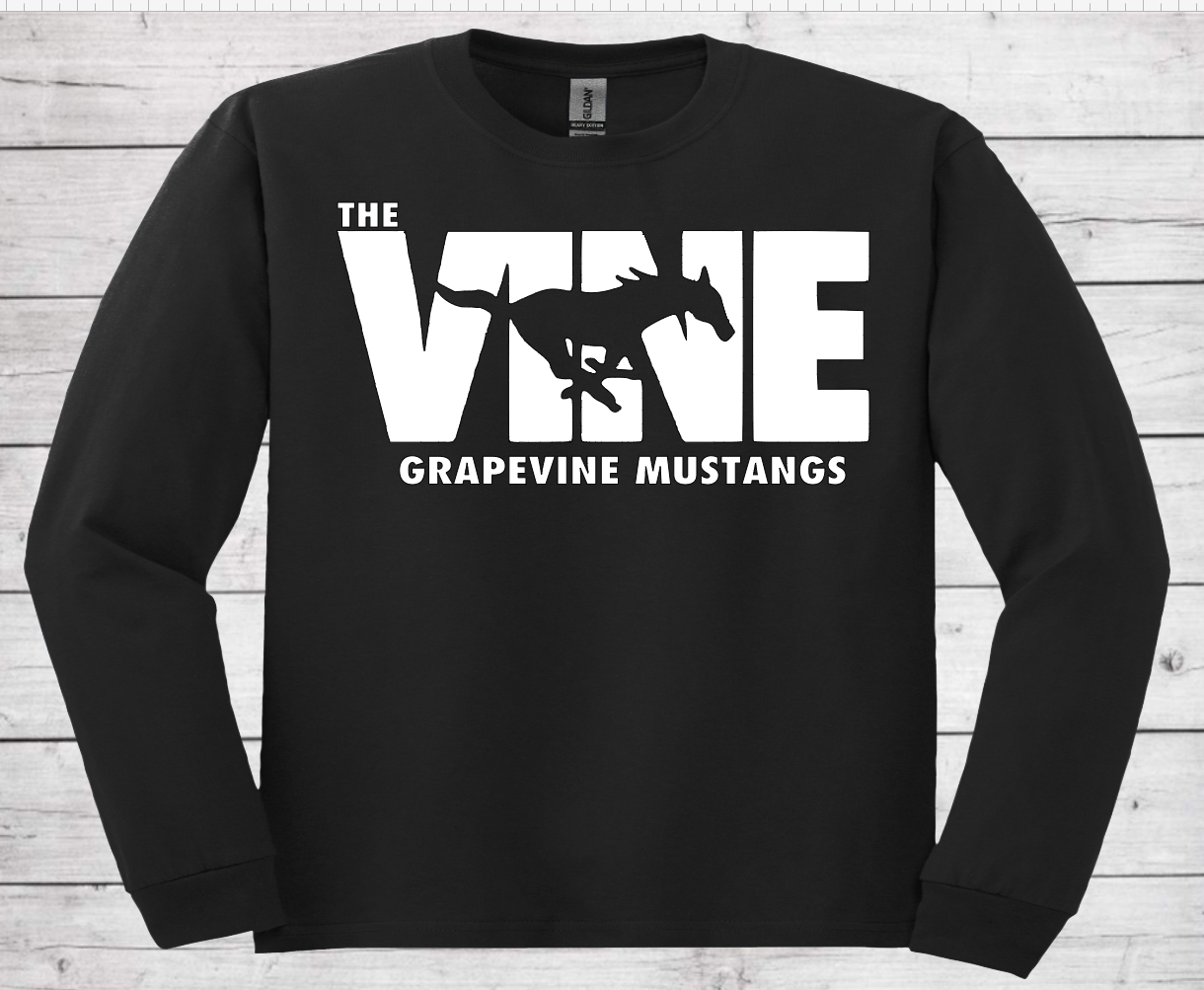 The Vine Grapevine Mustangs - Dri-Power Performance Long Sleeve Shirt (Unisex)
