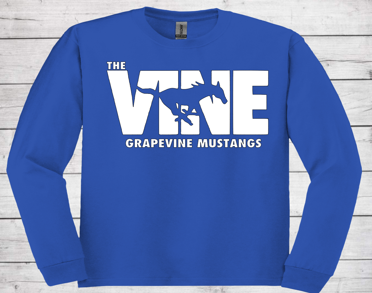 The Vine Grapevine Mustangs - Dri-Power Performance Long Sleeve Shirt (Unisex)