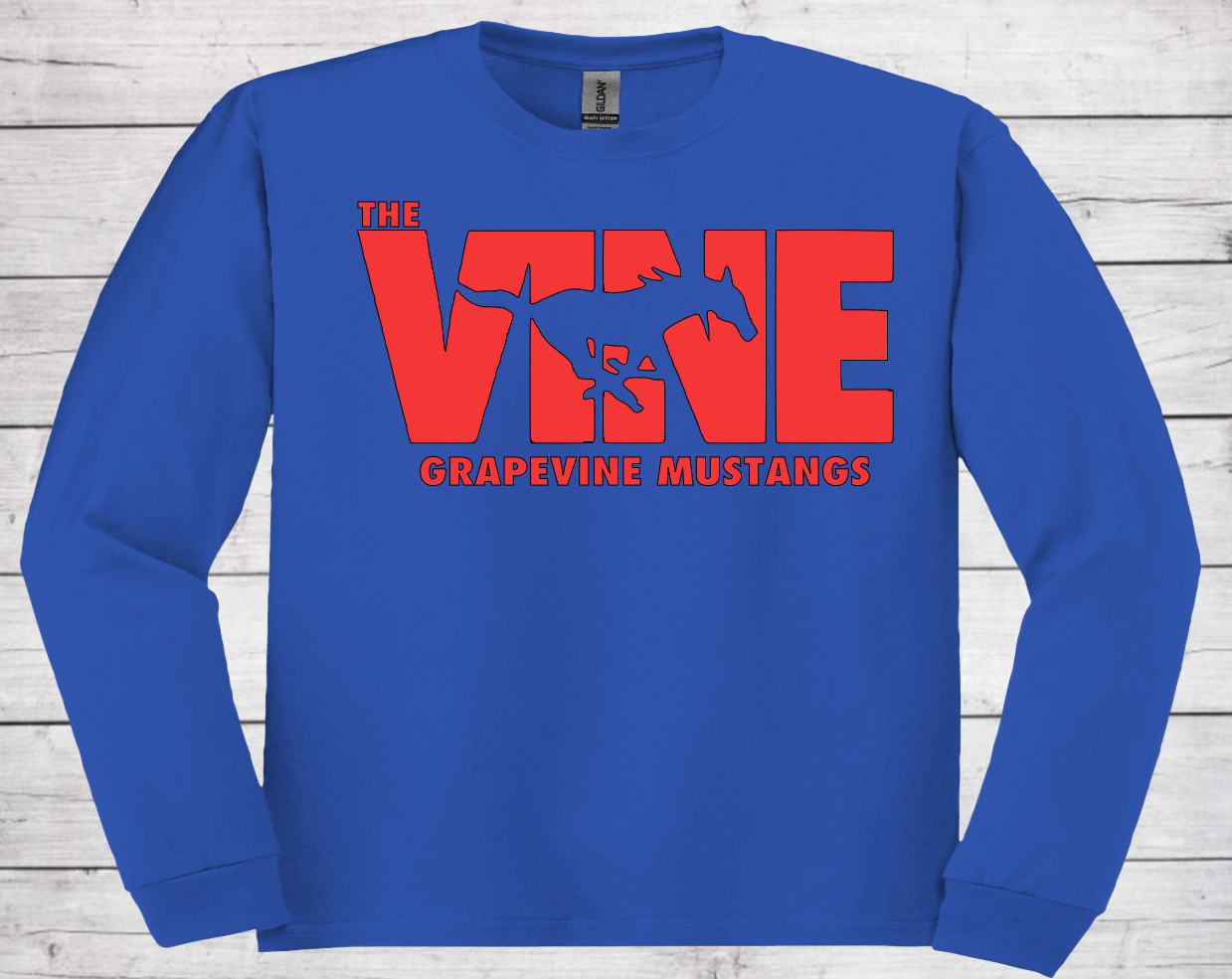 The Vine Grapevine Mustangs - Dri-Power Performance Long Sleeve Shirt (Unisex)