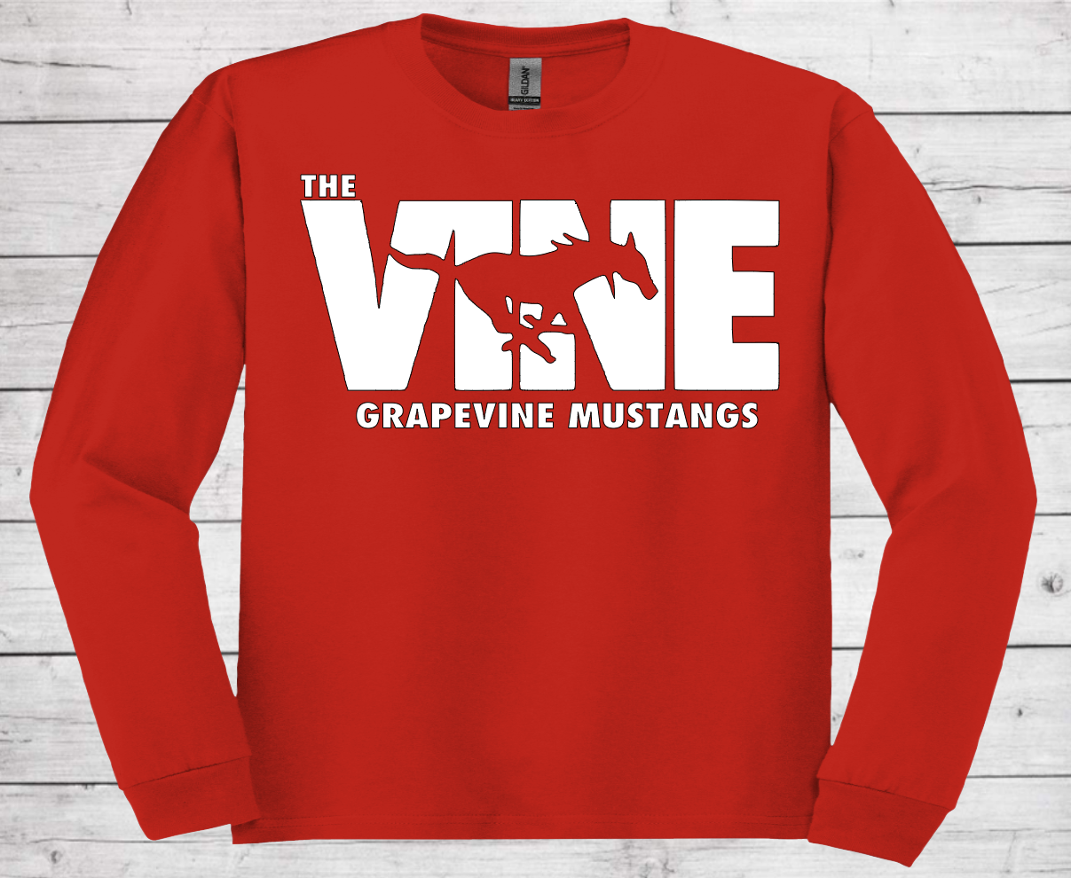 The Vine Grapevine Mustangs - Dri-Power Performance Long Sleeve Shirt (Unisex)