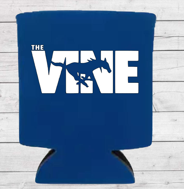 Grapevine Mustangs Koozies - Blue - Set of 4