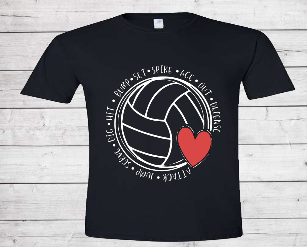 Bump, Set, Spike - Cotton Adult Tshirt (Unisex)