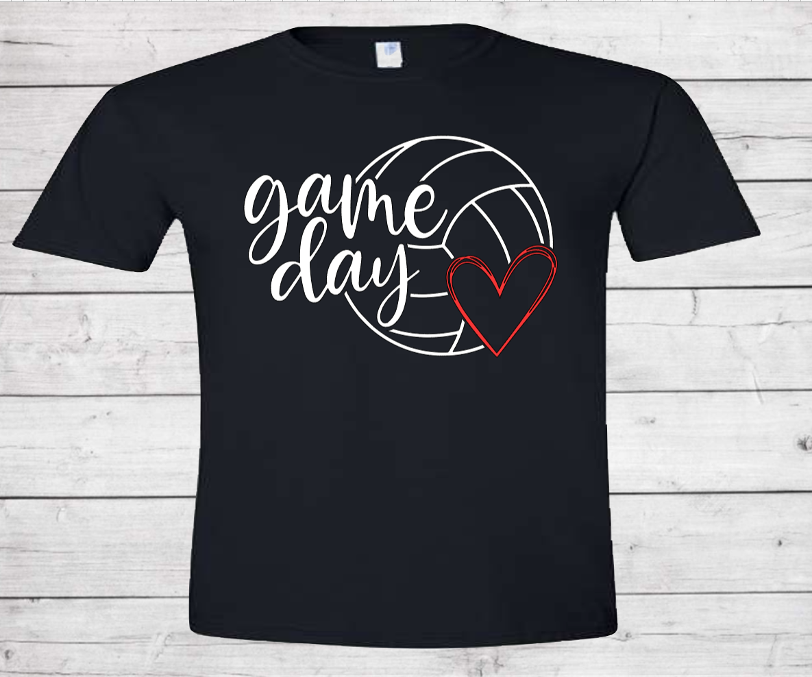 Volleyball Game Day with No Number Style #2 - Dri-Power Performance Adult Tshirt (Unisex)
