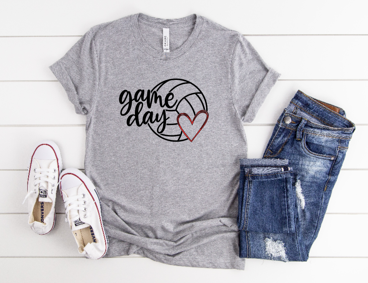 Volleyball Game Day with No Number Style #2 - Cotton Youth Tshirt (Unisex)