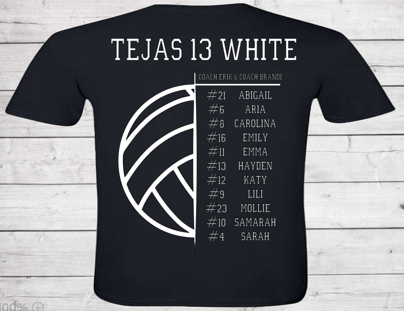 Volleyball Game Day with Number - Cotton Youth Tshirt (Unisex)