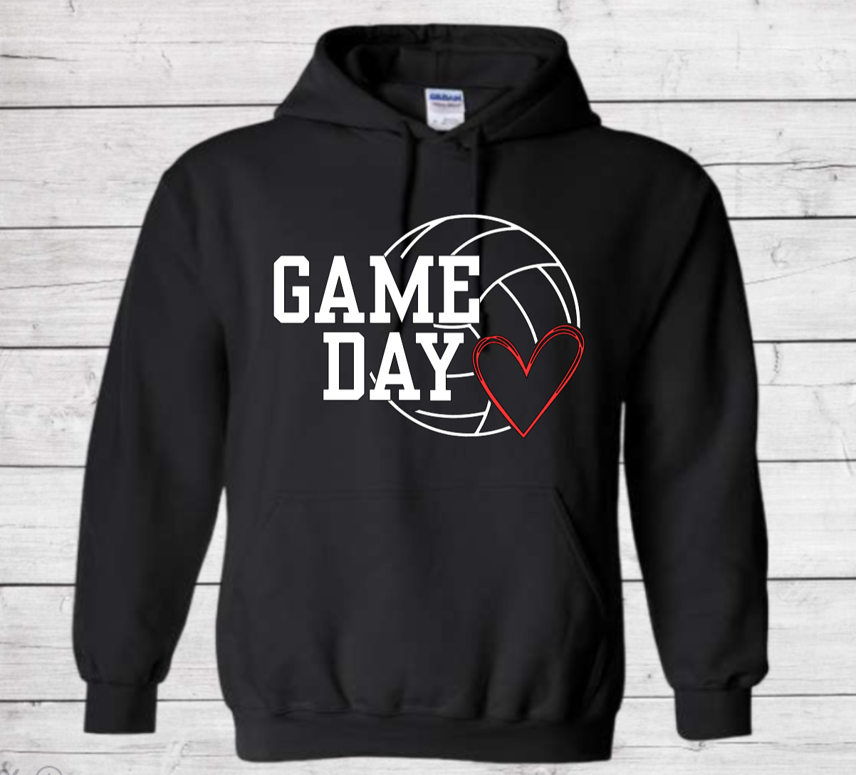 Volleyball Game Day with No Number - Cotton Adult Sweatshirt (Unisex)