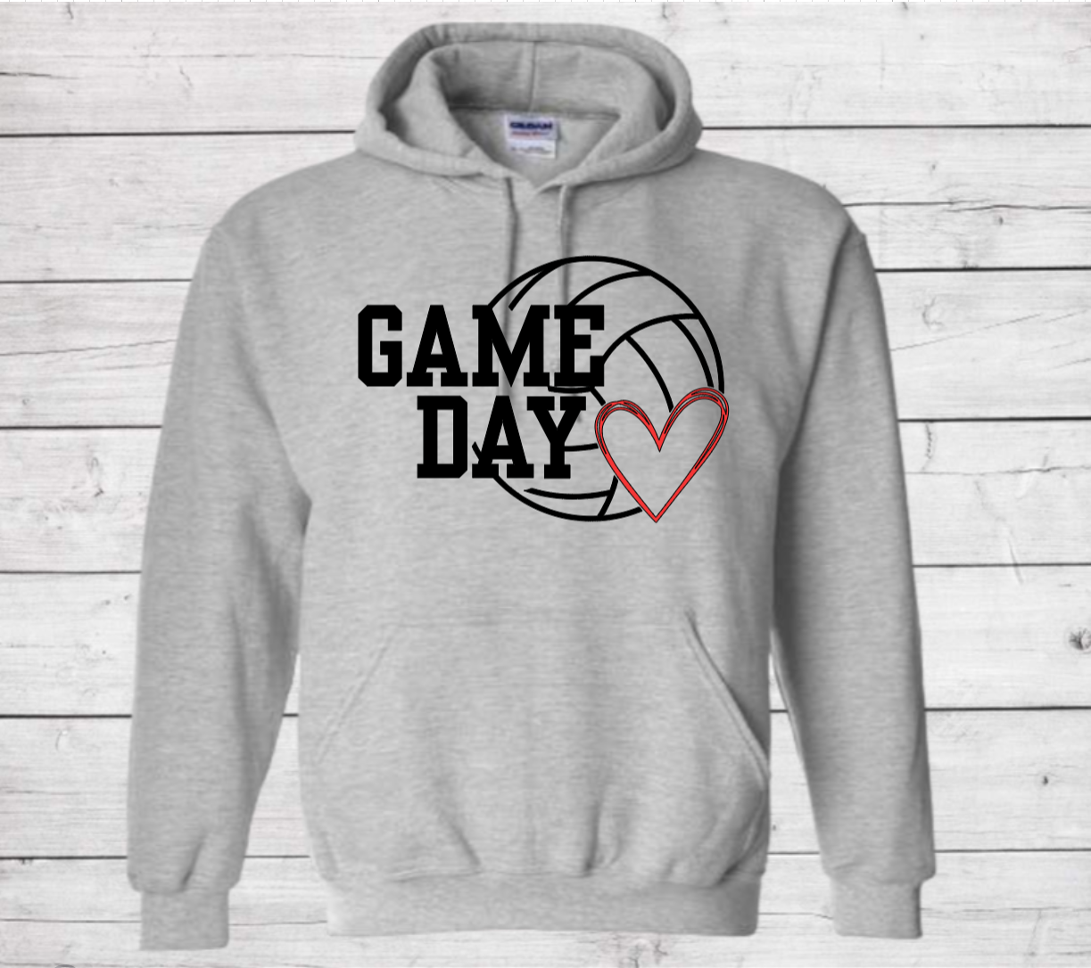 Volleyball Game Day with No Number - Cotton Adult Sweatshirt (Unisex)