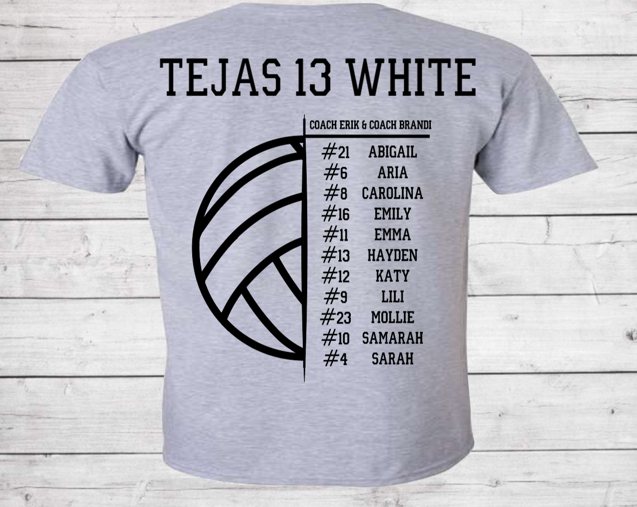Volleyball Game Day with Number - Cotton Youth Tshirt (Unisex)