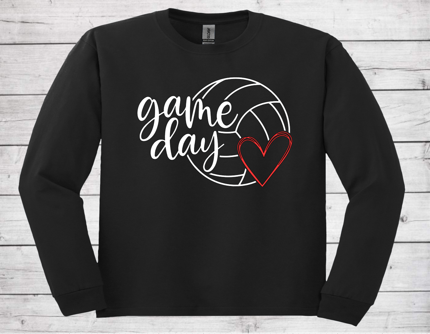 Volleyball Game Day with No Number Style #2 - Dri-Power Performance Adult Long Sleeve Shirt (Unisex)