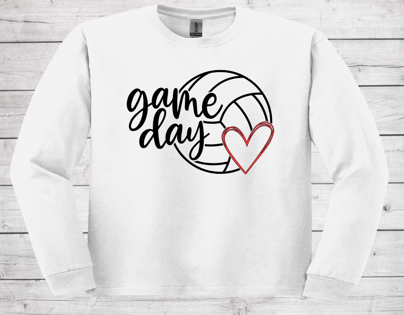Volleyball Game Day with No Number Style #2 - Dri-Power Performance Adult Long Sleeve Shirt (Unisex)