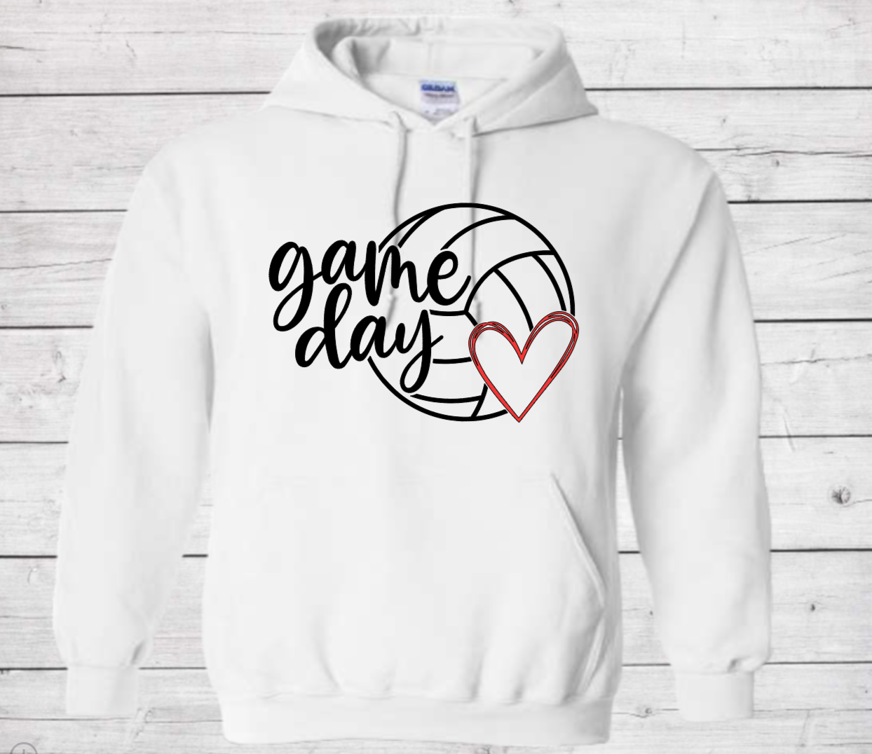 Volleyball Game Day with No Number Style #2 - Cotton Adult Sweatshirt (Unisex)