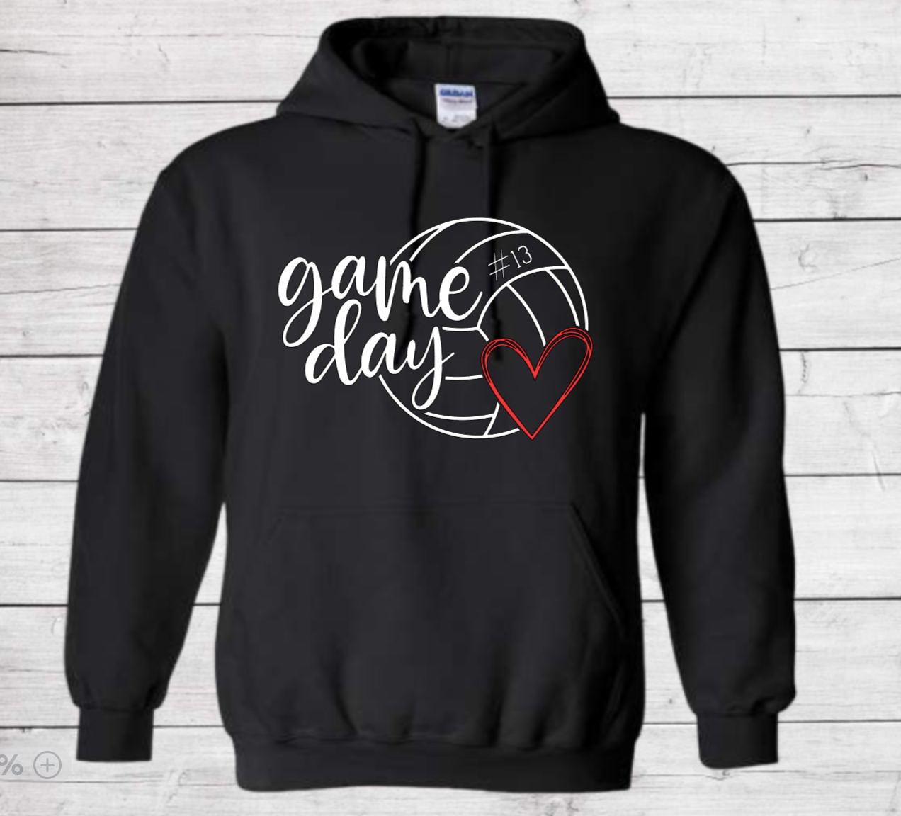 Volleyball Game Day with Number Style #2- Cotton Adult Sweatshirt (Unisex)