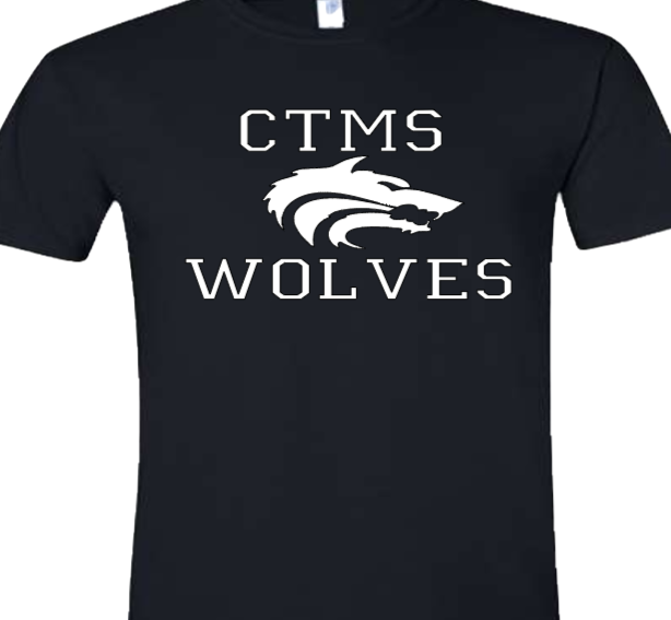 CTMS Wolves with Wolf - CTMS Spirit Wear Cotton T shirt - Women's V-Neck