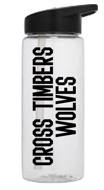 CTMS Water Bottle - 24 oz Clear Plastic Water Bottle with Straw