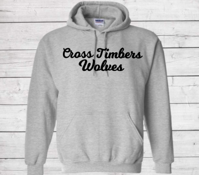 Cross Timbers Wolves - CTMS Spirit Wear Hooded Sweatshirt - Youth Unisex