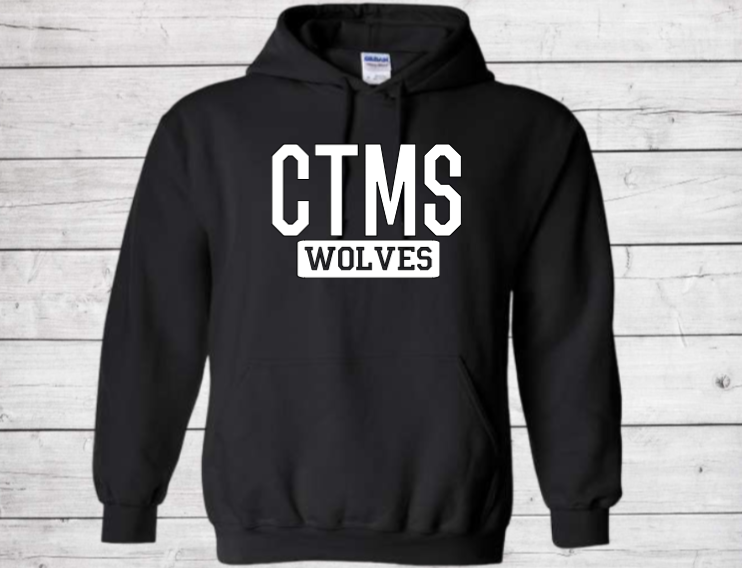 CTMS Wolves - CTMS Spirit Wear Hooded Sweatshirt - Youth Unisex