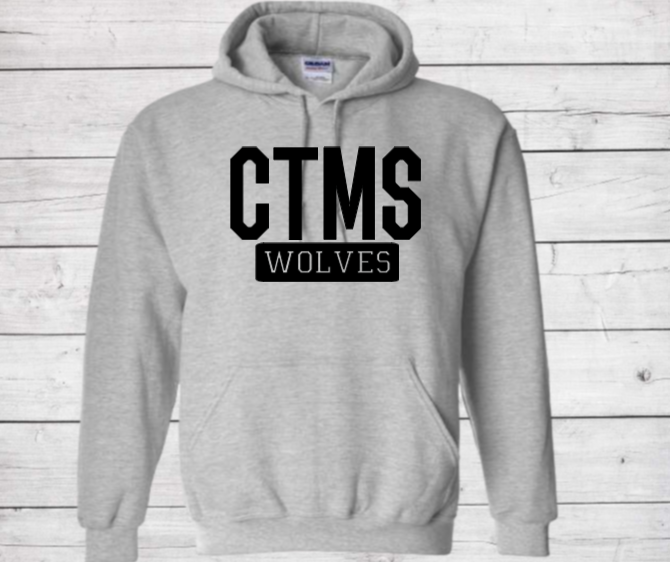 CTMS Wolves - CTMS Spirit Wear Hooded Sweatshirt - Youth Unisex