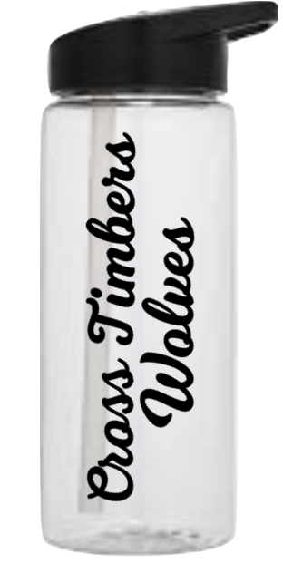 CTMS Water Bottle - 24 oz Clear Plastic Water Bottle with Straw