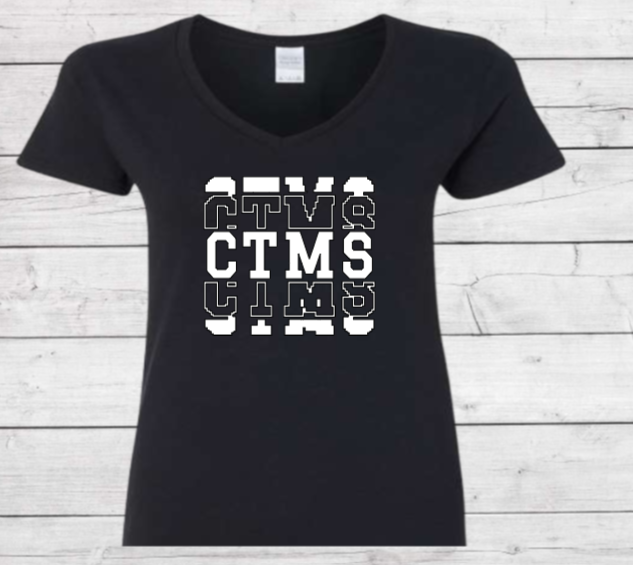 Gamer CTMS - CTMS Spirit Wear Cotton T-shirt - Women's V-Neck
