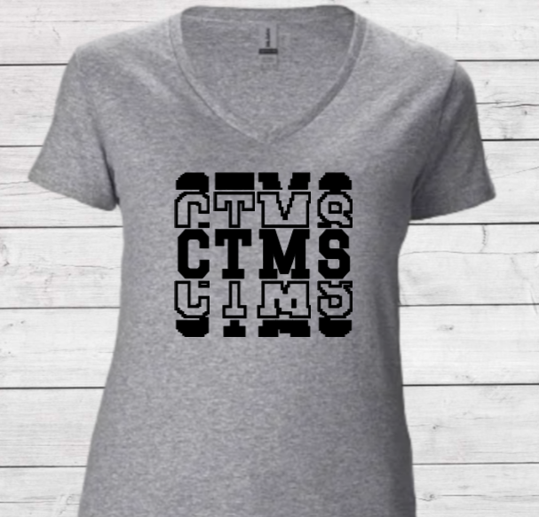 Gamer CTMS - CTMS Spirit Wear Cotton T-shirt - Women's V-Neck