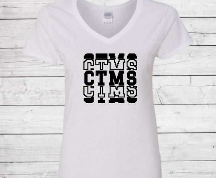 Gamer CTMS - CTMS Spirit Wear Cotton T-shirt - Women's V-Neck