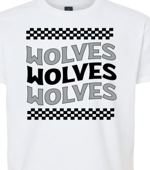 Groovy Wolves - CTMS Spirit Wear Cotton T-shirt - Adult Unisex