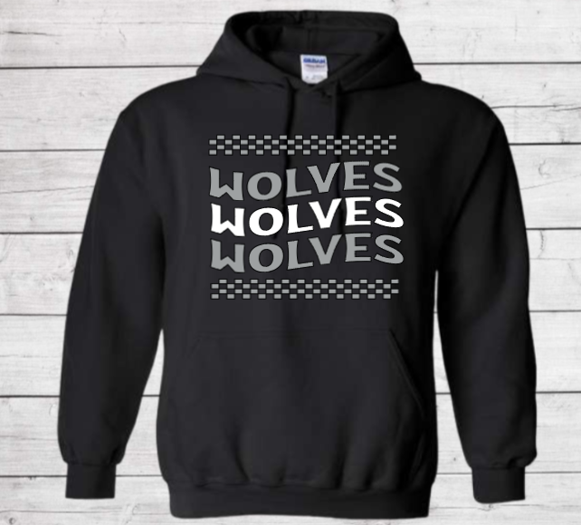 Groovy Wolves - CTMS Spirit Wear Hooded Sweatshirt - Youth Unisex