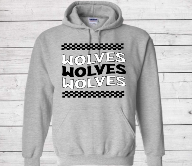 Groovy Wolves - CTMS Spirit Wear Hooded Sweatshirt - Youth Unisex
