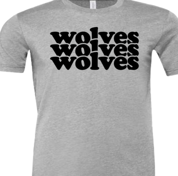 Wolves Stacked - CTMS Spirit Wear Cotton T-shirt - Adult Unisex