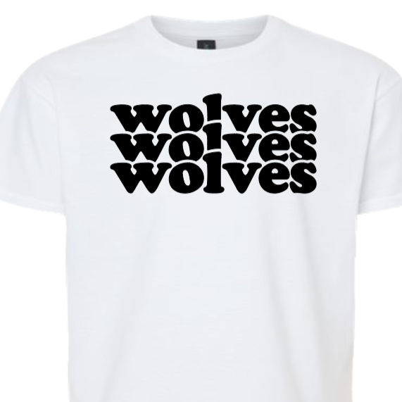 Wolves Stacked - CTMS Spirit Wear Cotton T-shirt - Adult Unisex