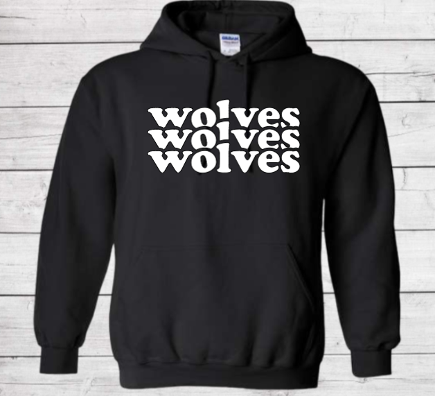 Wolves Stacked - CTMS Spirit Wear Hooded Sweatshirt - Youth Unisex