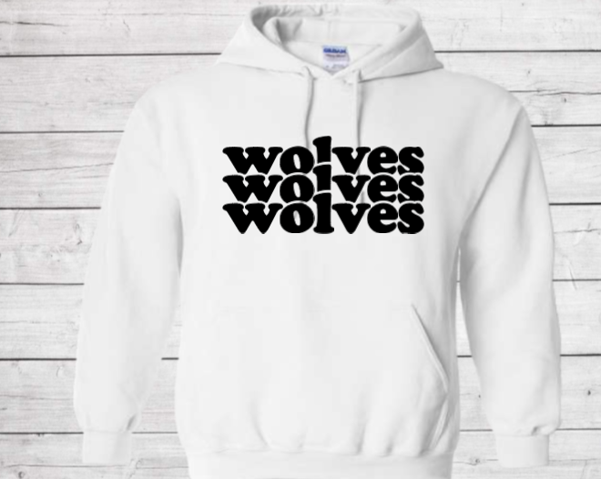 Wolves Stacked - CTMS Spirit Wear Hooded Sweatshirt - Youth Unisex