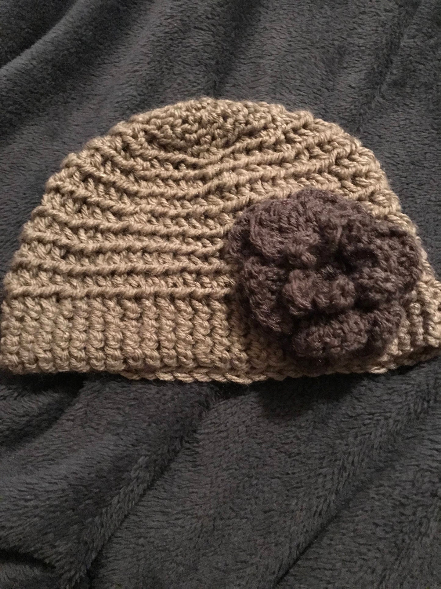 Regular beanie (available with any color, size and flower)