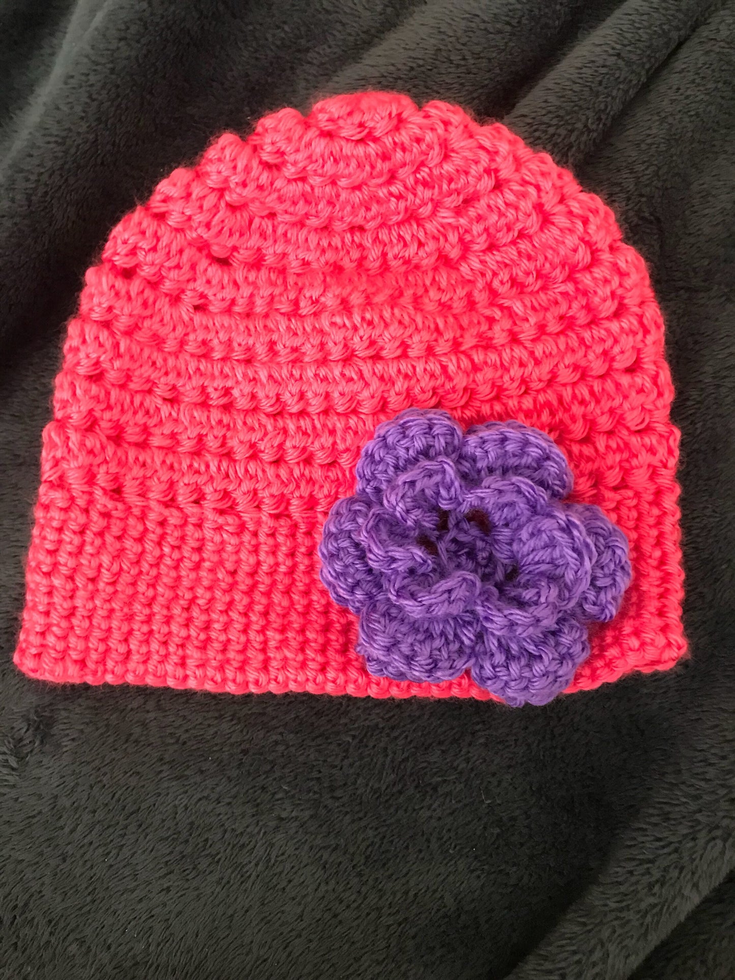 Regular beanie (available with any color, size and flower)