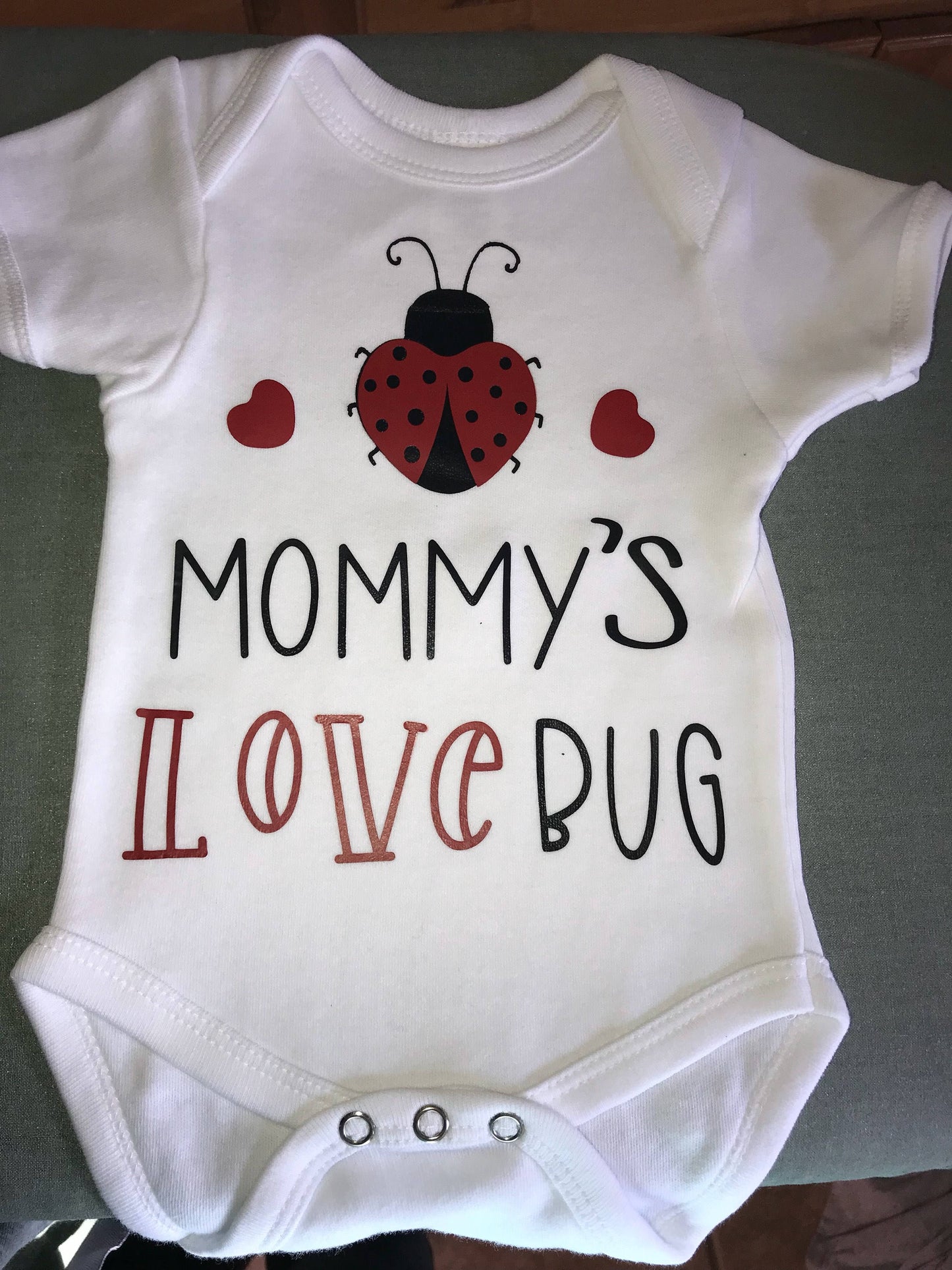 Mommy's love bug valentines onesie